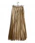 UN3D. (アンスリード) メタリックプリーツスカート/metallic pleated skirt ベージュ サイズ:36：8000円