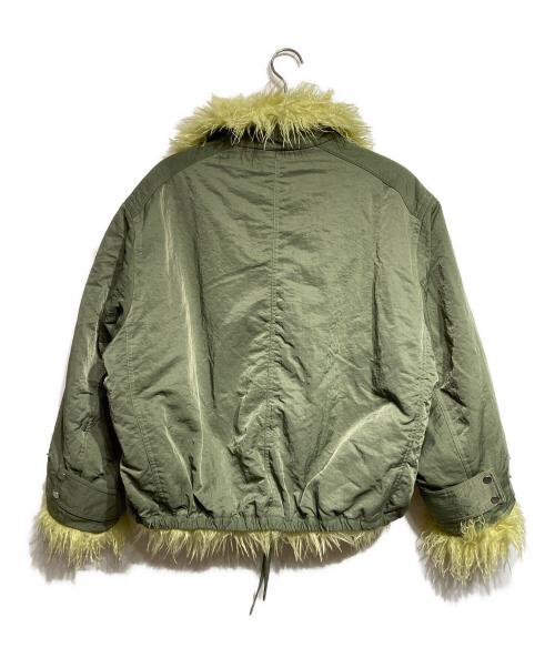 MAISON SPECIAL（メゾンスペシャル）MAISON SPECIAL (メゾンスペシャル) リバーシブルファーブルゾン/Reversible Fur Blouson グリーン×イエロー サイズ:FREEの古着・服飾アイテム
