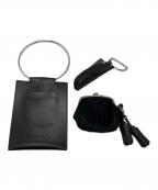 KAYO NAKAMURA by Y'sカヨ ナカムラ バイ ワイズ）の古着「レザーマルチポーチセット/Leather multi-pouch set」｜ブラック