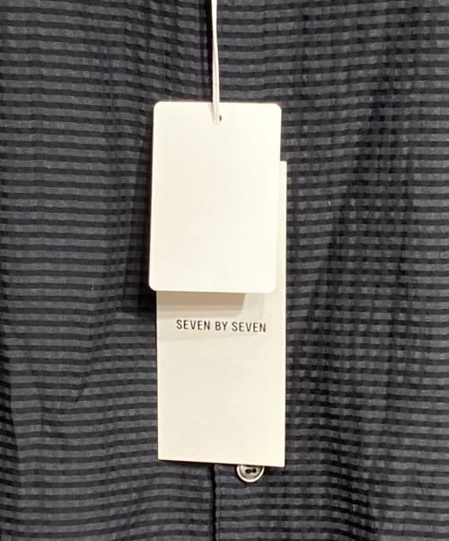 seven by seven（セブンバイセブン）SEVEN BY SEVEN (セブンバイセブン) チェックシアーポンチョシャツ/Checked sheer poncho shirt ネイビー サイズ:Lの古着・服飾アイテム
