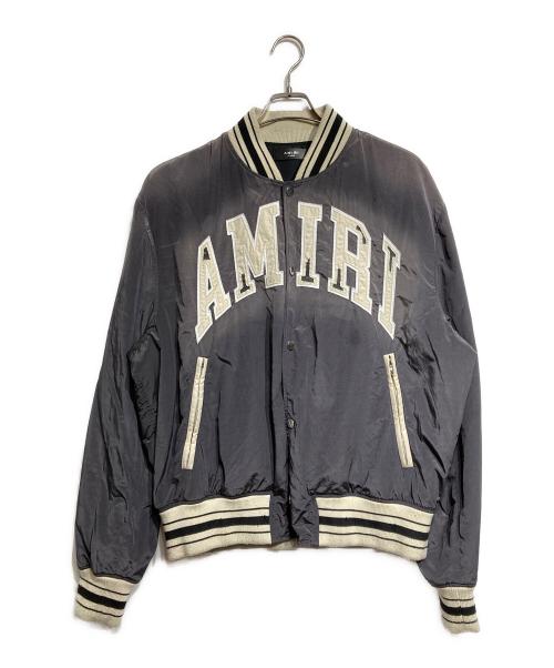 AMIRI（アミリ）AMIRI (アミリ) アーチロゴスタジャン/Arch Logo Stadium Jacket グレー サイズ:XLの古着・服飾アイテム