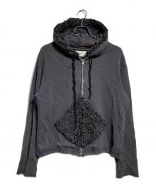 BLANK（ブランク）の古着「DIAMOND FUR HOODIE」｜グレー