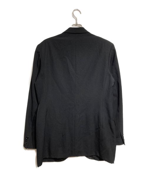 Y's（ワイズ）Y's (ワイズ) アーミーギャバジン3Bレザーフラップジャケット/Three-Button Flapped Pocket Jacket ブラック サイズ:3の古着・服飾アイテム