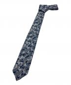 HERMESエルメス）の古着「ジャガードカモフラージュ柄ネクタイ/Jacquard camouflage tie」｜ブルー×グレー
