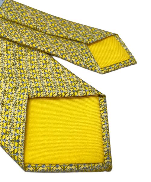 HERMES（エルメス）HERMES (エルメス) アンカー柄シルクネクタイ/Silk Tie イエロー サイズ:-の古着・服飾アイテム