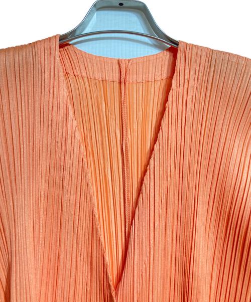 PLEATS PLEASE（プリーツプリーズ）PLEATS PLEASE (プリーツプリーズ) プリーツカーディガン / Pleated Cardigan オレンジ サイズ:3の古着・服飾アイテム