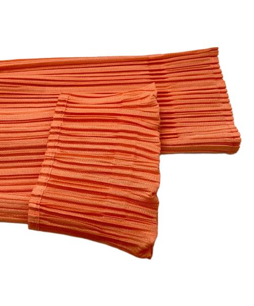PLEATS PLEASE（プリーツプリーズ）PLEATS PLEASE (プリーツプリーズ) プリーツカーディガン / Pleated Cardigan オレンジ サイズ:3の古着・服飾アイテム