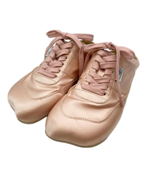 MM6 Maison Margiela（エムエムシックスメゾンマルジェラ）MM6 Maison Margiela (エムエムシックスメゾンマルジェラ) サテンファクトリースニーカー/Satin Factory Sneakers ピンク サイズ:36の古着・服飾アイテム
