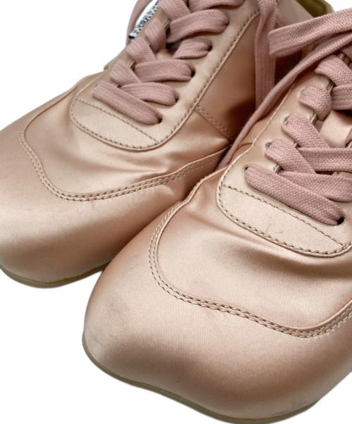MM6 Maison Margiela（エムエムシックスメゾンマルジェラ）MM6 Maison Margiela (エムエムシックスメゾンマルジェラ) サテンファクトリースニーカー/Satin Factory Sneakers ピンク サイズ:36の古着・服飾アイテム