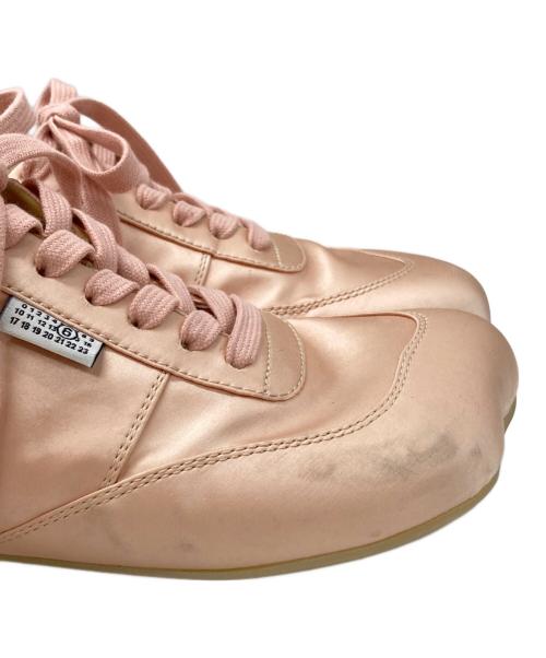 MM6 Maison Margiela（エムエムシックスメゾンマルジェラ）MM6 Maison Margiela (エムエムシックスメゾンマルジェラ) サテンファクトリースニーカー/Satin Factory Sneakers ピンク サイズ:36の古着・服飾アイテム