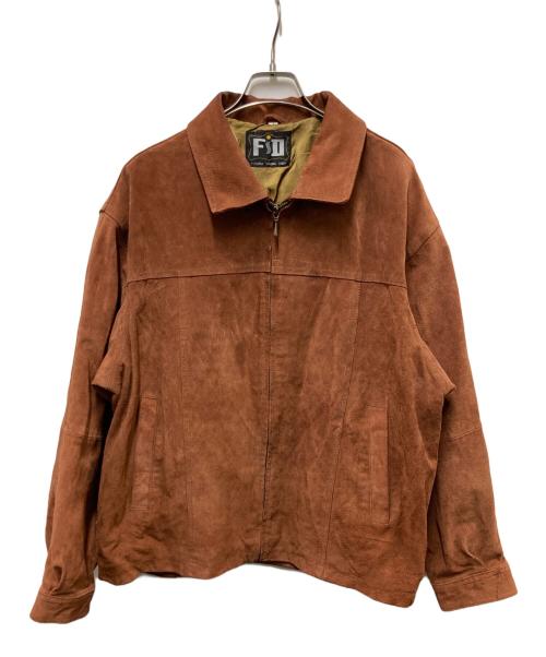 FD（エフディ）FD (エフディ) スエードレザージャケット ブラウン サイズ:Lの古着・服飾アイテム