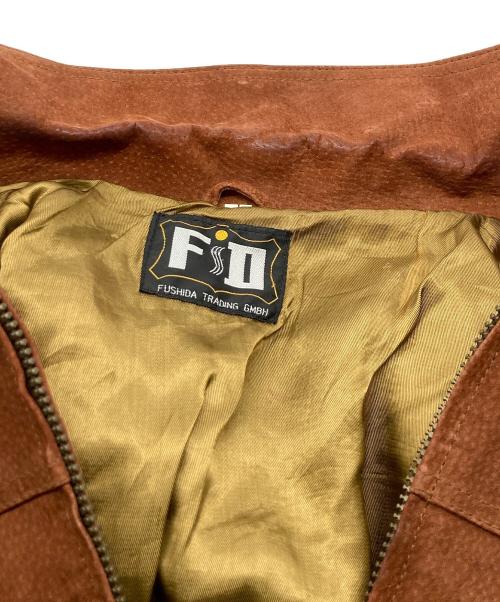 FD（エフディ）FD (エフディ) スエードレザージャケット ブラウン サイズ:Lの古着・服飾アイテム