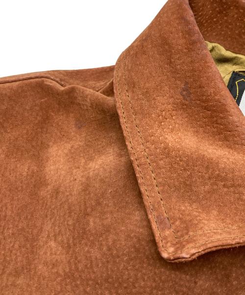 FD（エフディ）FD (エフディ) スエードレザージャケット ブラウン サイズ:Lの古着・服飾アイテム