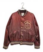 BOWWOWバウワウ）の古着「BASEBALL CHAMPION SATIN J/ベースボール チャンピオン サテン ジャケットACKET AGED」｜ボルドー