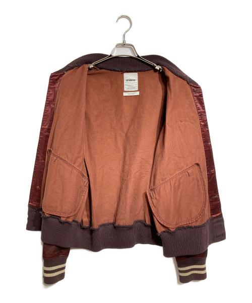 BOWWOW（バウワウ）BOWWOW (バウワウ) BASEBALL CHAMPION SATIN J/ベースボール チャンピオン サテン ジャケットACKET AGED ボルドー サイズ:Lの古着・服飾アイテム