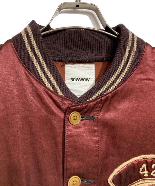 BOWWOW（バウワウ）BOWWOW (バウワウ) BASEBALL CHAMPION SATIN J/ベースボール チャンピオン サテン ジャケットACKET AGED ボルドー サイズ:Lの古着・服飾アイテム