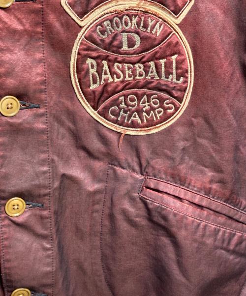 BOWWOW（バウワウ）BOWWOW (バウワウ) BASEBALL CHAMPION SATIN J/ベースボール チャンピオン サテン ジャケットACKET AGED ボルドー サイズ:Lの古着・服飾アイテム