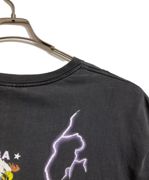 AMERICAN THUNDER（アメリカンサンダー）AMERICAN THUNDER (アメリカンサンダー) スカル×スネーク×サンダーTシャツ/AMERICAN Thunder ブラック サイズ:不明の古着・服飾アイテム