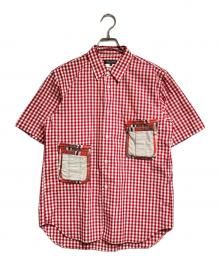 COMME des GARCONS HOMME PLUS（コムデギャルソンオムプリュス）の古着「パッチポケットギンガムチェックシャツ/Patch pocket gingham check shirt」｜レッド