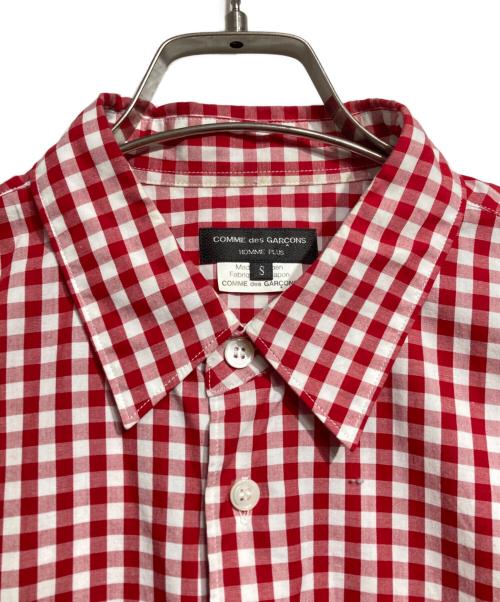COMME des GARCONS HOMME PLUS（コムデギャルソンオムプリュス）COMME des GARCONS HOMME PLUS (コムデギャルソンオムプリュス) パッチポケットギンガムチェックシャツ/Patch pocket gingham check shirt レッド サイズ:Sの古着・服飾アイテム