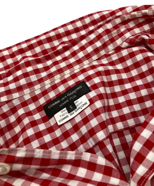 COMME des GARCONS HOMME PLUS（コムデギャルソンオムプリュス）COMME des GARCONS HOMME PLUS (コムデギャルソンオムプリュス) パッチポケットギンガムチェックシャツ/Patch pocket gingham check shirt レッド サイズ:Sの古着・服飾アイテム