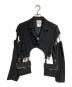 noir kei ninomiya（ノワール ケイ ニノミヤ）の古着「buckle-embellished cropped jacket/バックル装飾付きクロップドジャケット」｜ブラック