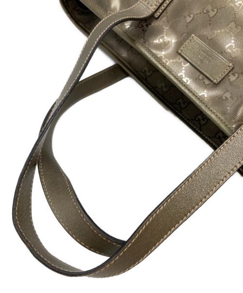 GUCCI（グッチ）GUCCI (グッチ) GGスプリームPVCトートバッグ/Gucci GG Supreme PVC tote bag ゴールドの古着・服飾アイテム