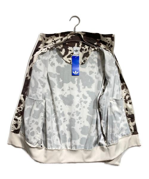 adidas Originals（アディダスオリジナル）adidas Originals (アディダスオリジナル) サテン トラックジャケット/Satin track jacket ベージュ×ブラウン サイズ:Lの古着・服飾アイテム
