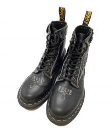 Dr.Martens（ドクターマーチン）の古着「ウエスタン刺繍8ホールブーツ/Western embroidered 8-eye boots」｜ブラック