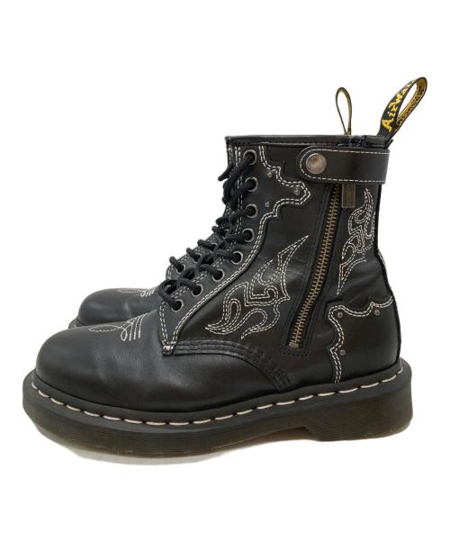 Dr.Martens（ドクターマーチン）Dr.Martens (ドクターマーチン) ウエスタン刺繍8ホールブーツ/Western embroidered 8-eye boots ブラック サイズ:EU38の古着・服飾アイテム