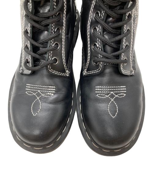 Dr.Martens（ドクターマーチン）Dr.Martens (ドクターマーチン) ウエスタン刺繍8ホールブーツ/Western embroidered 8-eye boots ブラック サイズ:EU38の古着・服飾アイテム