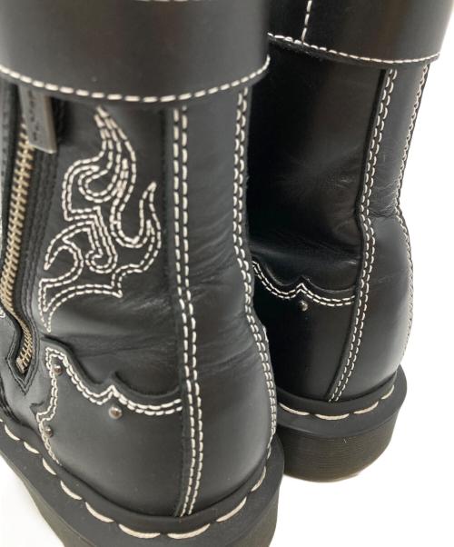 Dr.Martens（ドクターマーチン）Dr.Martens (ドクターマーチン) ウエスタン刺繍8ホールブーツ/Western embroidered 8-eye boots ブラック サイズ:EU38の古着・服飾アイテム