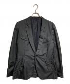 COMME des GARCONS HOMME PLUSコムデギャルソンオムプリュス）の古着「ナイロンメッシュテーラードジャケット/Nylon mesh tailored jacket」｜ブラック