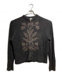 Call（コール）の古着「PAPER-CUT KNIT BLOUSON/ペーパーカットニットブルゾン」｜ブラウン