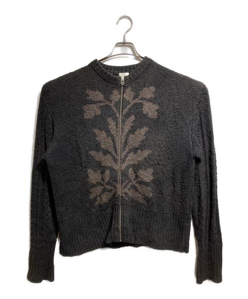 Call（コール）Call (コール) PAPER-CUT KNIT BLOUSON/ペーパーカットニットブルゾン ブラウン サイズ:Fの古着・服飾アイテム