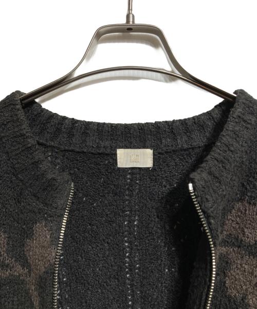 Call（コール）Call (コール) PAPER-CUT KNIT BLOUSON/ペーパーカットニットブルゾン ブラウン サイズ:Fの古着・服飾アイテム
