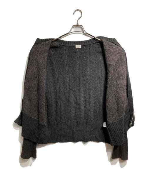 Call（コール）Call (コール) PAPER-CUT KNIT BLOUSON/ペーパーカットニットブルゾン ブラウン サイズ:Fの古着・服飾アイテム