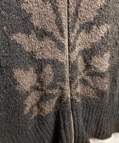 Call（コール）Call (コール) PAPER-CUT KNIT BLOUSON/ペーパーカットニットブルゾン ブラウン サイズ:Fの古着・服飾アイテム