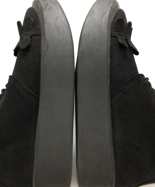 BELLY BUTTON（ベリーボタン）BELLY BUTTON (ベリーボタン) フェルトデザインレースアップブーツ/Felt design lace-up boots ブラック サイズ:26㎝の古着・服飾アイテム