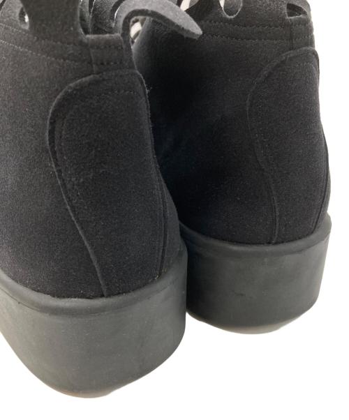 BELLY BUTTON（ベリーボタン）BELLY BUTTON (ベリーボタン) フェルトデザインレースアップブーツ/Felt design lace-up boots ブラック サイズ:26㎝の古着・服飾アイテム