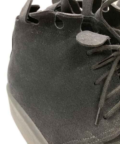 BELLY BUTTON（ベリーボタン）BELLY BUTTON (ベリーボタン) フェルトデザインレースアップブーツ/Felt design lace-up boots ブラック サイズ:26㎝の古着・服飾アイテム
