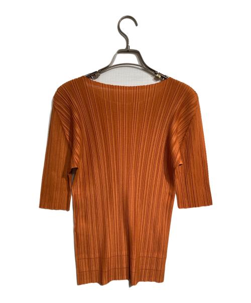 PLEATS PLEASE（プリーツプリーズ）PLEATS PLEASE (プリーツプリーズ) プリーツカットソー/Pleated cut-and-sew オレンジ サイズ:3の古着・服飾アイテム