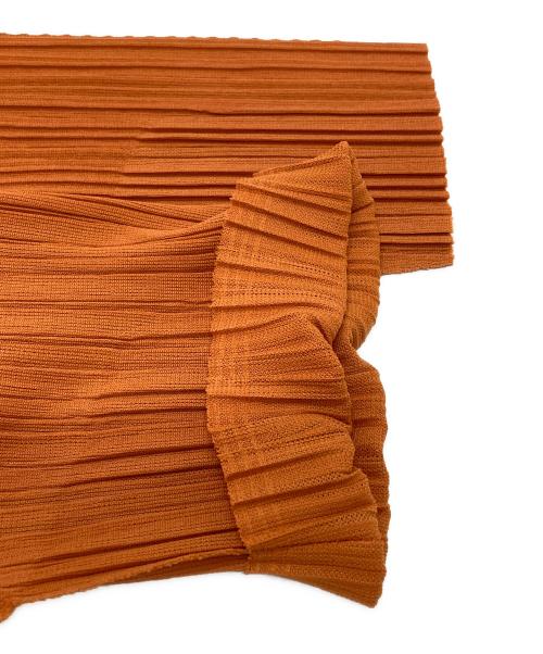 PLEATS PLEASE（プリーツプリーズ）PLEATS PLEASE (プリーツプリーズ) プリーツカットソー/Pleated cut-and-sew オレンジ サイズ:3の古着・服飾アイテム