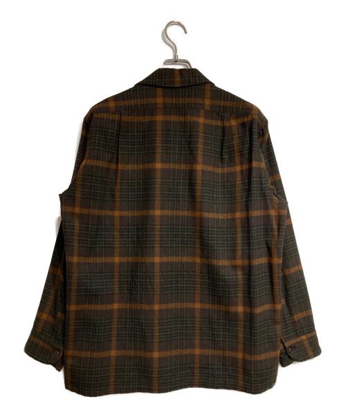 PENDLETON（ペンドルトン）PENDLETON (ペンドルトン) チェックウールボードシャツ/Plaid wool board shirt ブラウン サイズ:Mの古着・服飾アイテム