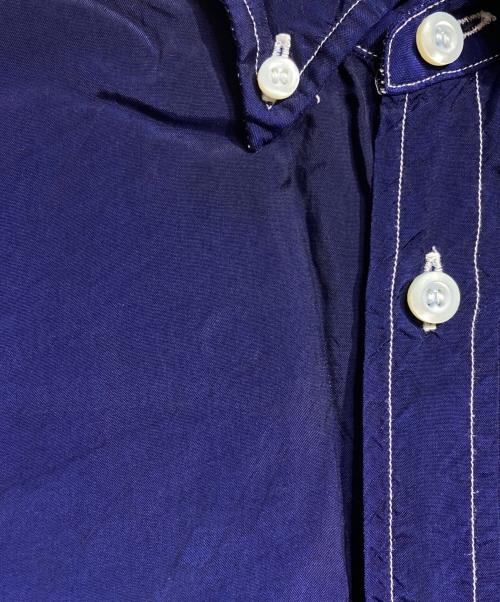 COMME des GARCONS HOMME（コムデギャルソン オム）COMME des GARCONS HOMME (コムデギャルソン オム) コットンリネン×キュプラ切替ステッチシャツ/Long sleeve shirt ネイビー サイズ:XSの古着・服飾アイテム