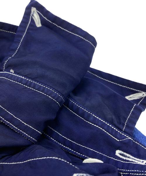 COMME des GARCONS HOMME（コムデギャルソン オム）COMME des GARCONS HOMME (コムデギャルソン オム) コットンリネン×キュプラ切替ステッチシャツ/Long sleeve shirt ネイビー サイズ:XSの古着・服飾アイテム