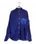 COMME des GARCONS HOMME（コムデギャルソン オム）の古着「コットンリネン×キュプラ切替ステッチシャツ/Long sleeve shirt」｜ネイビー