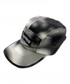 SUPREMEシュプリーム）の古着「Washed Satin Camo Camp Cap」｜ブラック×ホワイト