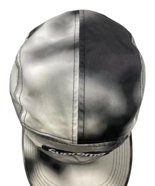 SUPREME（シュプリーム）Supreme (シュプリーム) Washed Satin Camo Camp Cap ブラック×ホワイト サイズ:Freeの古着・服飾アイテム