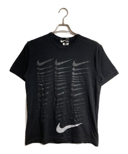 BLACK COMME des GARCONS（ブラックコムデギャルソン）BLACK COMME des GARCONS (ブラックコムデギャルソン) NIKE (ナイキ) 10 corso como (ディエチ コルソコモ) 多重スウッシュTシャツ/Multi Swoosh Tee ブラック サイズ:Lの古着・服飾アイテム